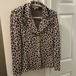 St. John collection Vintage animal Leopard jacket Blazer,  Size 6